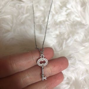Juicy couture key necklace with fake diamonds
